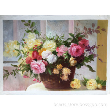 Handmade gorgeous flower paintings from shenzhen factory